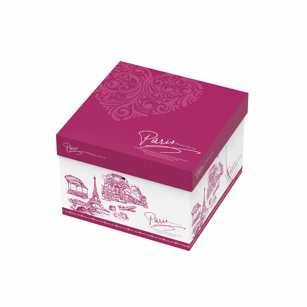 6吋上下蓋蛋糕盒_浪漫巴黎 freeshipping - 薪鼎包裝